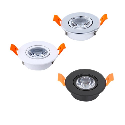 Imagen de Luz LED Empotrable Redonda de Aluminio Regulable 1W/3W con Controlador - Foco Recortado de 50mm para Techo, AC90-260V y DC12V