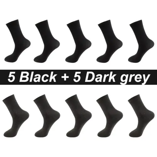 Image de Chaussettes Homme Noir Coton Peigné - Lot de 10 Paires
