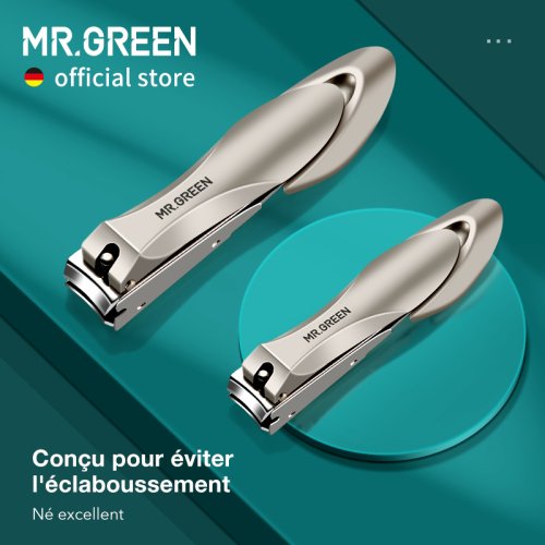 Image of MR.GREEN Nail Clippers Stainless Steel Anti Splash Fingernail Cutter Manicure Tools Bionics Design Nail Trimmer Pedicure Scissor
