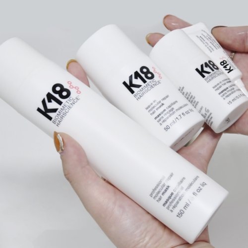 Afbeelding van Natuurlijke 50 ml K18 Leave-In Moleculaire Keratine Haarmasker voor Diepe Herstel en Verzachting van Beschadigd Haar
