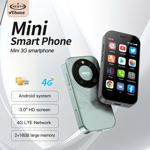 Immagine di King9000 4G Mini Smartphone con Android, Dual SIM, 16 GB di Memoria Interna e 2 GB di RAM - Telefono Cellulare Compatta con Google Play Store