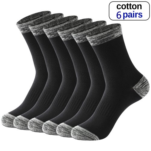 Bild von Warme Winter-Socken Herren – 6 Paar Baumwolle Schwarz, Größe 38-48