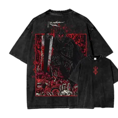 Image de T-Shirt Berserk Guts - Style Harajuku Vintage