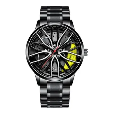 Image de Montre Homme Sport 3D Roue de Voiture - Acier Inoxydable