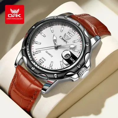 Image de Montre Homme Acier Minimaliste avec Date
