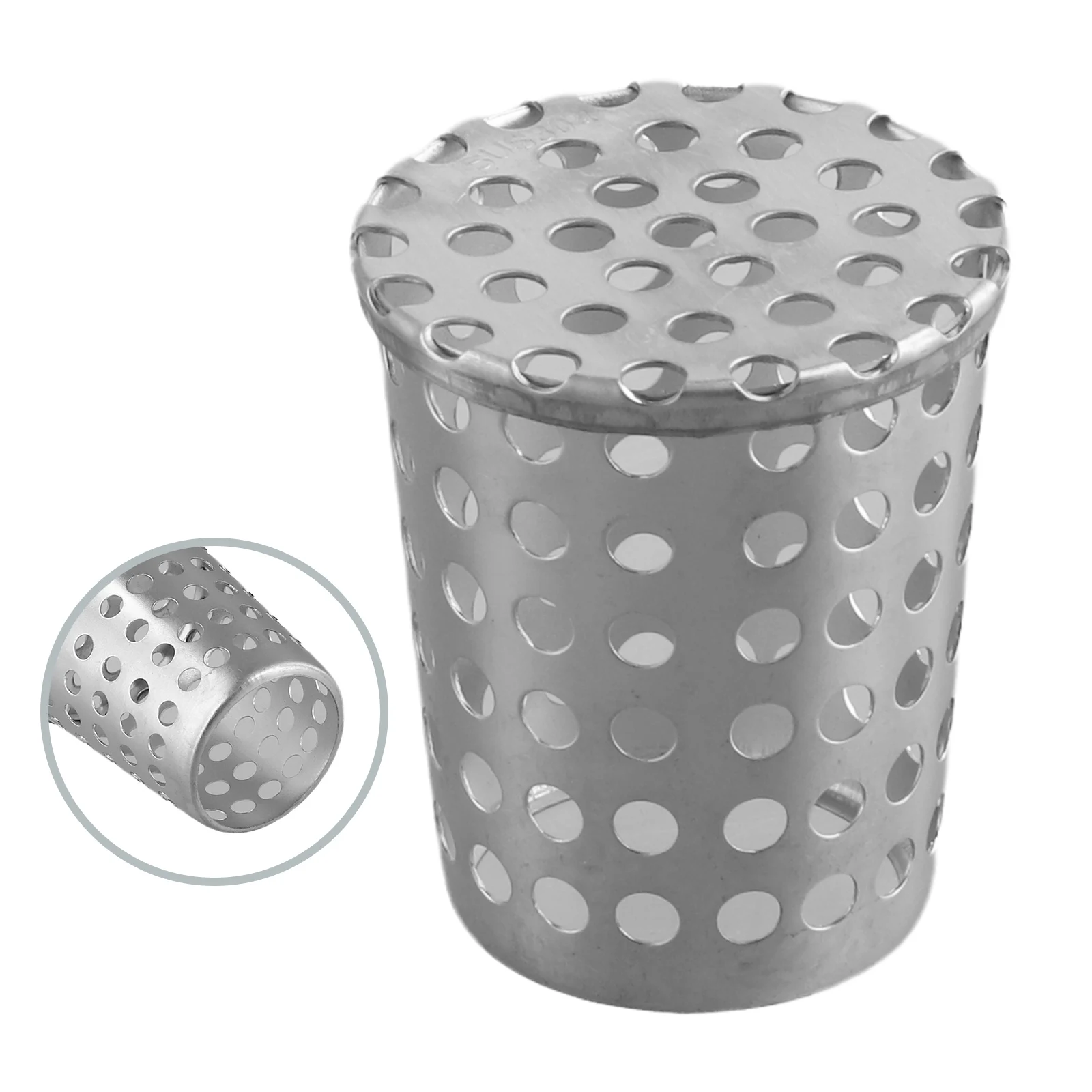 Image of Natural Stainless Steel Drainage Cover with Anti-Blocking Design for Outdoor Rooftop, Balcony, and Rainwater Management – 50-200mm Floor & Wall Insert