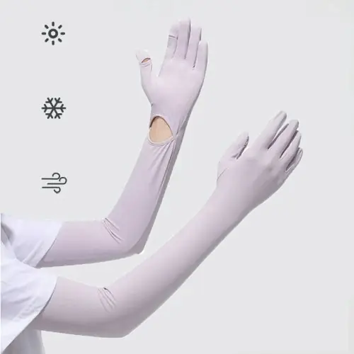 Image de Gants UV Élastiques Manches Longues - Protection Solaire pour Cyclisme