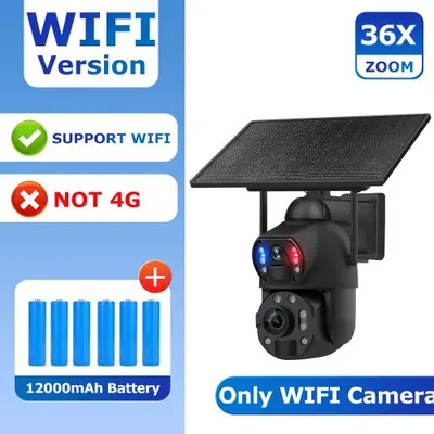 Image de Caméra de Sécurité Solaire 4K avec Zoom 36x et Suivi Automatique