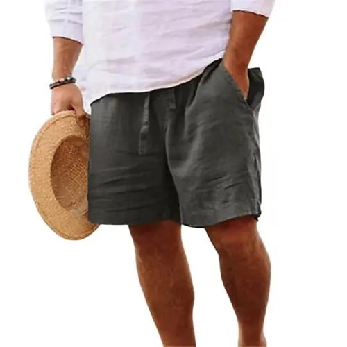 Image de Shorts Homme Coton Lin Respirant Été