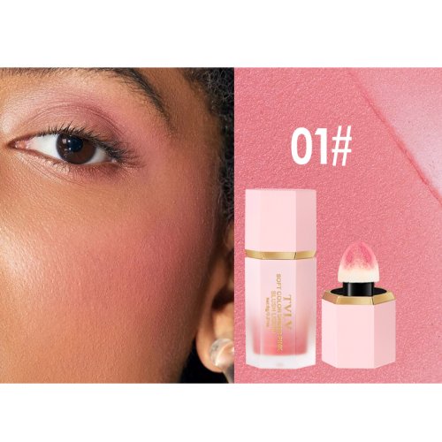 Immagine di TVLV 4 colori Matte Liquid BlushEasy da applicare testina in spugna per fard impermeabile a lunga durata