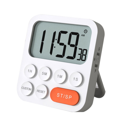 Image of Smart LCD Digital Kitchen Timer with 12/24-Hour Display – Magnetic Wall Mount for Cooking, Baking, Studying, and Sleep Countdowns