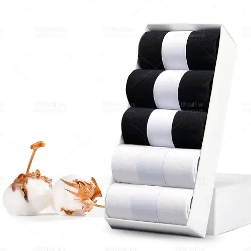 Image de Chaussettes Homme Noires Coton - Confort & Style
