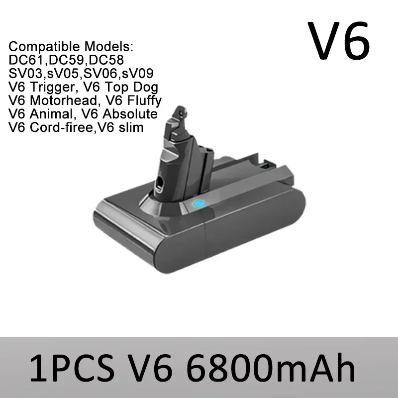 1PCS V6 6800mAh
