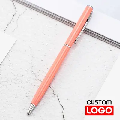 Image de Stylo Bille Métal Or Rose - Personnalisable & Élégant
