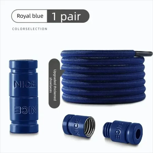 Imagen de Zapatillas de deporte con cierre de Metal colorido, cordones elásticos sin atar, cordones para zapat...