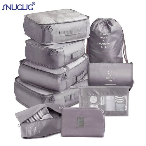 Image of Complete 6-9 Piece Travel Organizer Set – Premium Packing Cubes & Storage Bags for Clothes, Shoes, Bras, and More
