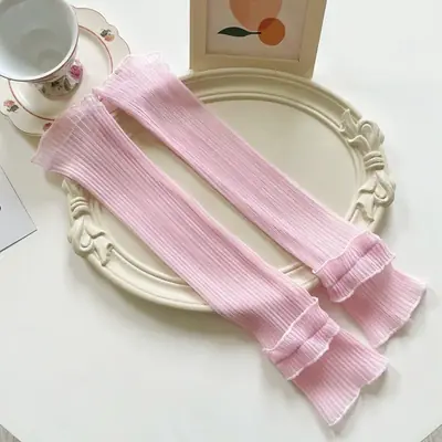 Image de Manches Longues Anti-UV en Soie Glacée pour Femmes
