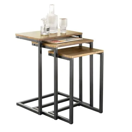 Image de Table Basse Multifonctionnelle Empilable - Design Compact & Pratique