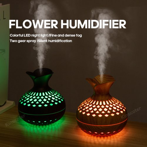 Bild von Holzmaserung Luftbefeuchter 300 ml USB Aroma Diffusor Zerstäuber USB Haushalt Luftbefeuchter Feuchtigkeitsspendende Instrument Desktop Luftbefeuchter