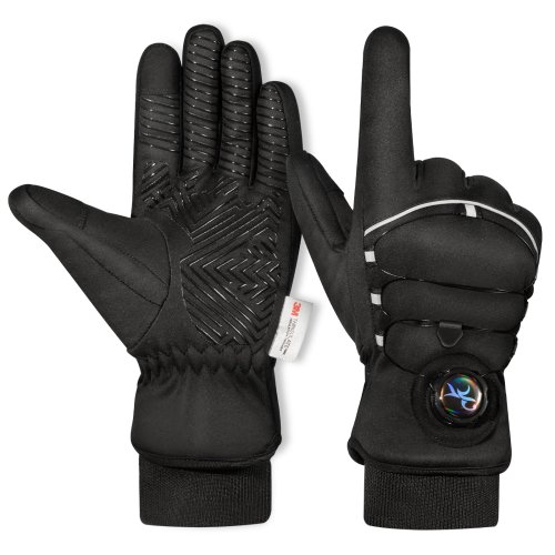 Imagen de Guantes de Invierno para Hombre con Tecnología 3M Thinsulate, Ideales para Ciclismo, Correr y Actividades al Aire Libre en Climas Fríos