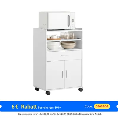 Chariot de Cuisine Multifonctionnel avec Tiroir Toboggan