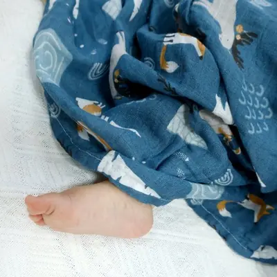 Image de Couverture Bébé en Mousseline de Coton - Douce & Imprimée