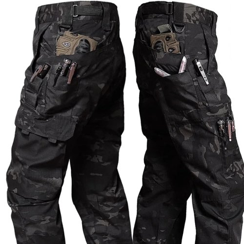 Imagen de Pantalones Tácticos para Hombre: Resistentes, Impermeables y con Múltiples Bolsillos para Trabajo y Actividades al Aire Libre