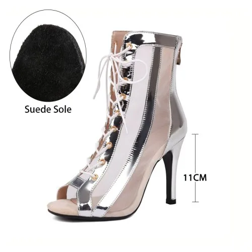 Silber 11cm Wildleder