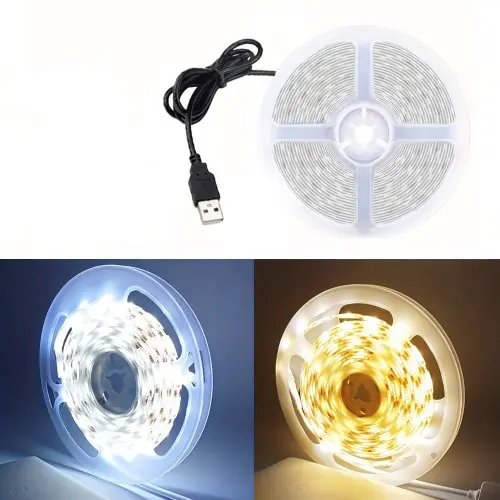 Image de Bande LED USB 1,5m - Éclairage Ambiance Blanc Chaud & Froid