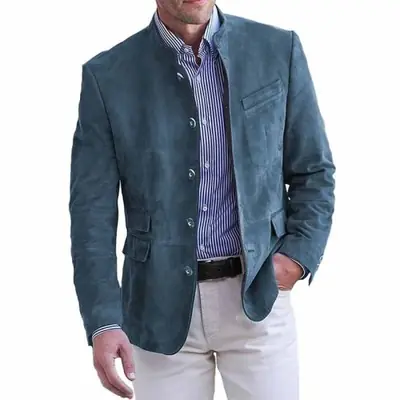 Image de Blazer Homme Col Montant - Style Urbain Automne-Hiver