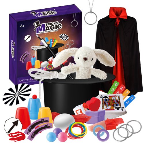Bild von Zauberset für Kinder, Zauberer-Kostüm, Anfänger, Zaubertricks, Lernset, Lernspielzeug für Kinder, Weihnachts- und Geburtstagsgeschenke