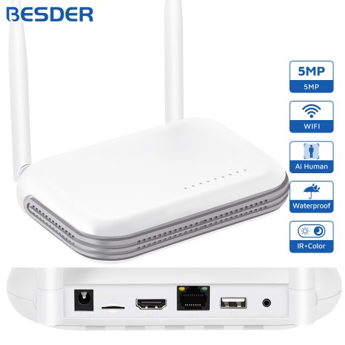 Image of 8-Channel 6MP H.265 Wireless NVR with ONVIF Support, Face Detection, and 2.5" HDD for Home Security Surveillance System