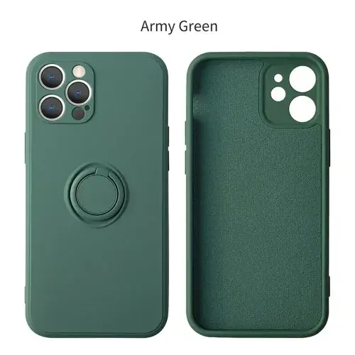 Image de Coque pour iPhone avec Anneau Magnétique - Protection Antichoc & Support