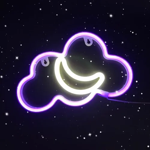 Wolk maan wit paars