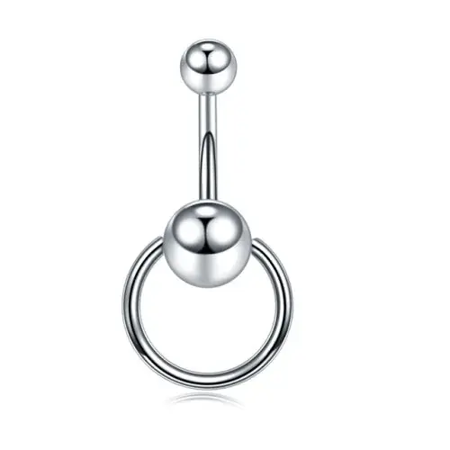 Image de Anneau Nombril en Acier Chirurgical - Piercing Ventre Élégant