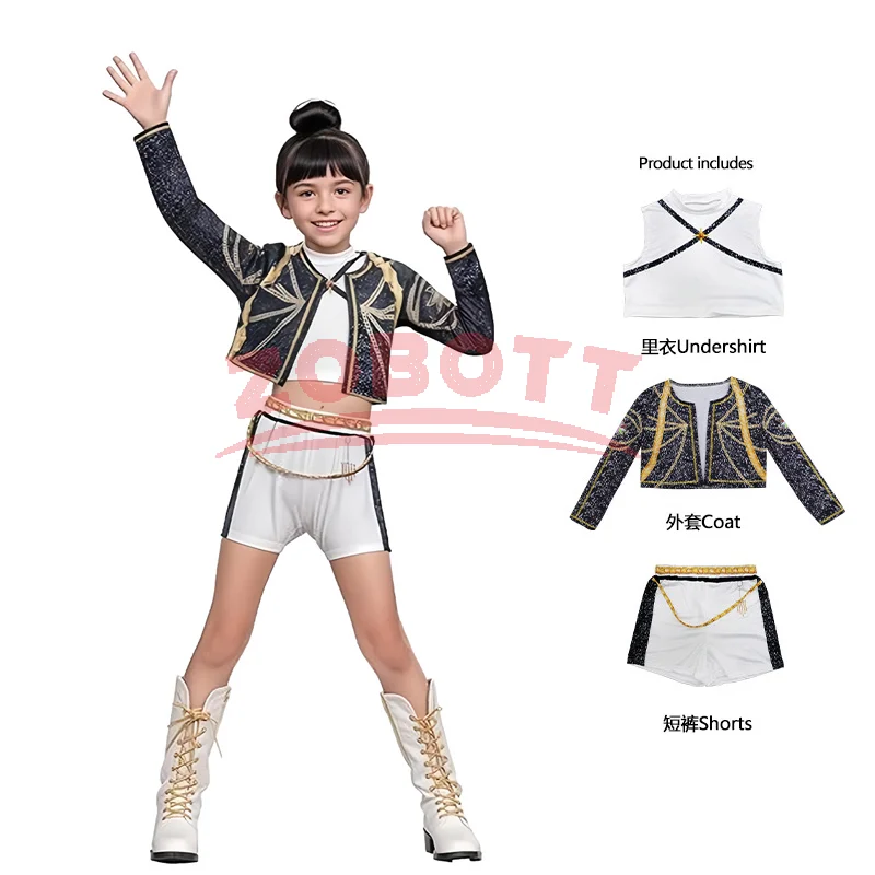 Zdjęcie Kostium K-Pop Demon Hunters Zoey, Rumi, Mira – Przebranie Cosplay dla Dzieci, Wirtualny Idol, Idealne na Halloween i Karnawał