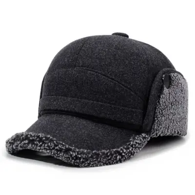 Image de Chapeau Hiver Chauffant pour Hommes - Épais, Polaire, avec Oreilles