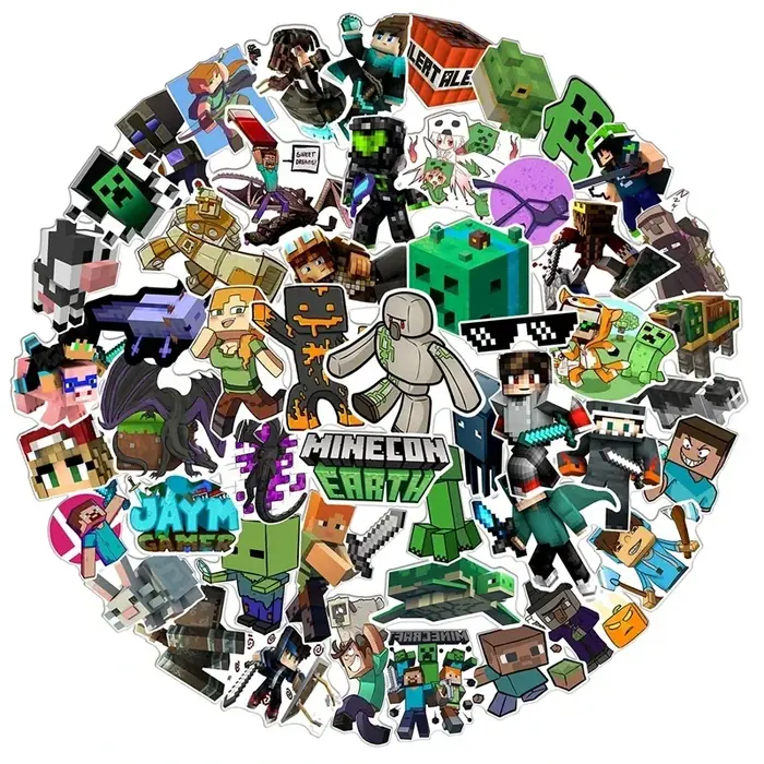 Image de Stickers Minecraft - 50 pcs pour enfants