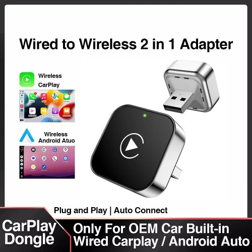 Bild von Kabelloser CarPlay & Android Auto Dongle 2026 – Schneller Automatischer Anschluss, Kompakt, Plug & Play für iPhone und Android mit USB-C, Keine Verzögerung