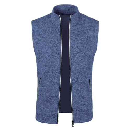 Immagine di Cappotti senza maniche con cerniera da uomo autunno maglioni dolcevita da esterno traspirante tinta unita streetwear giacca gilet uomo top atletici