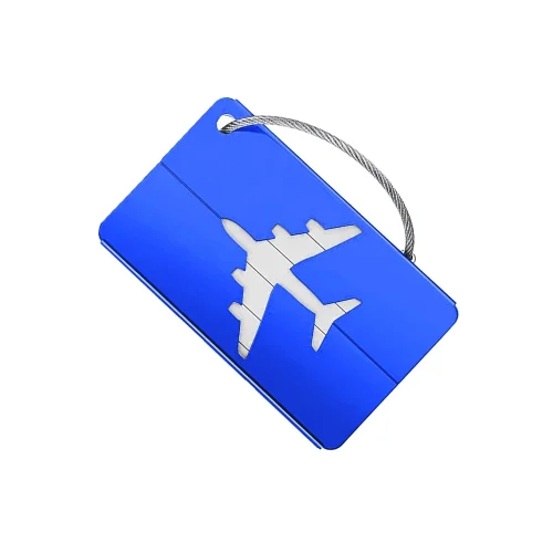Immagine di Etichetta per bagagli da viaggio in lega di alluminio Etichetta appesa Etichetta per valigia Aereo c...