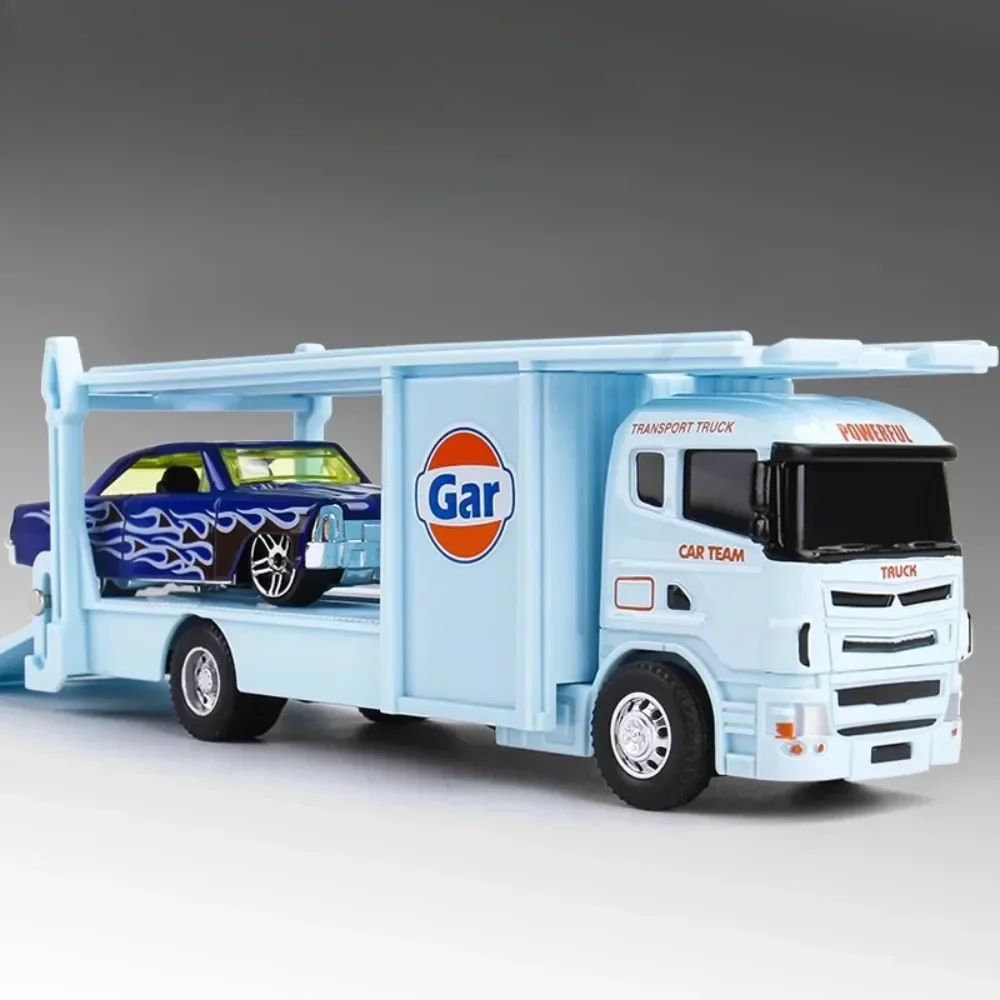 Schaal 1:64 Container Legering Trailer Model Speelgoed Auto Diecast Metaal Beweegbare Joint Trek Rescue Techniek Voertuigen Cadeaus voor Kid