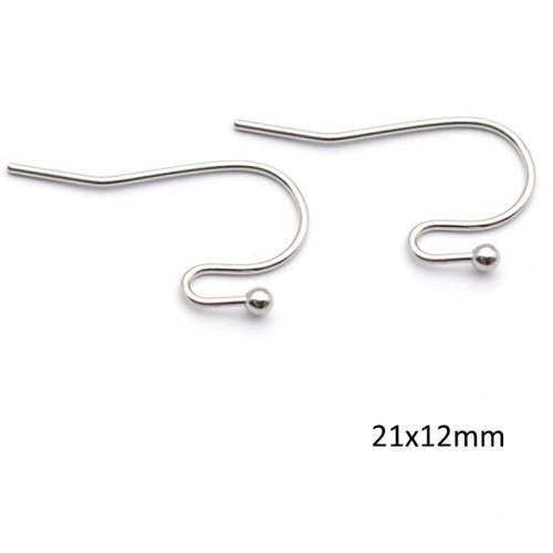 Image de Crochets pour Boucles d'oreilles - Lot de 50 en Acier Inoxydable