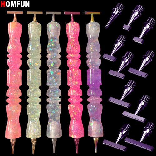 Image of Premium Diamond Painting Pen with Interchangeable Metal Tips – Complete Embroidery Dotting Tool for 5D Diamond Art & Craft Projects