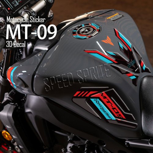 Zdjęcie Naklejka 3D na zbiornik paliwa dla Yamaha MT-09 – wodoodporna ochrona i stylowa dekoracja motocykla 2021-2023