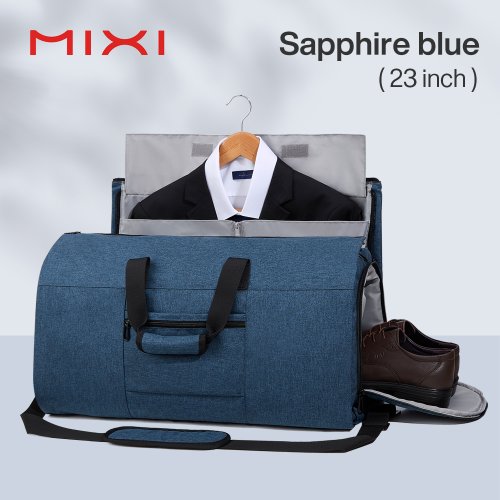 Immagine di Mixi Borsa per indumenti da viaggio Borsone convertibile da 56 litri per uomo Donna 2 in 1 Valigia per bagagli appesi Abito da viaggio