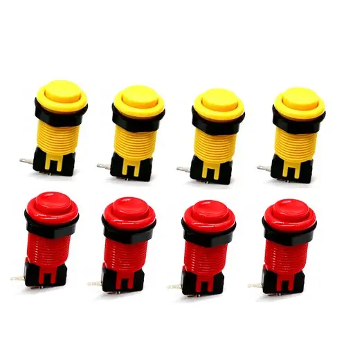 Image de Bouton Poussoir Arcade 28mm - Kit de 8 Pièces