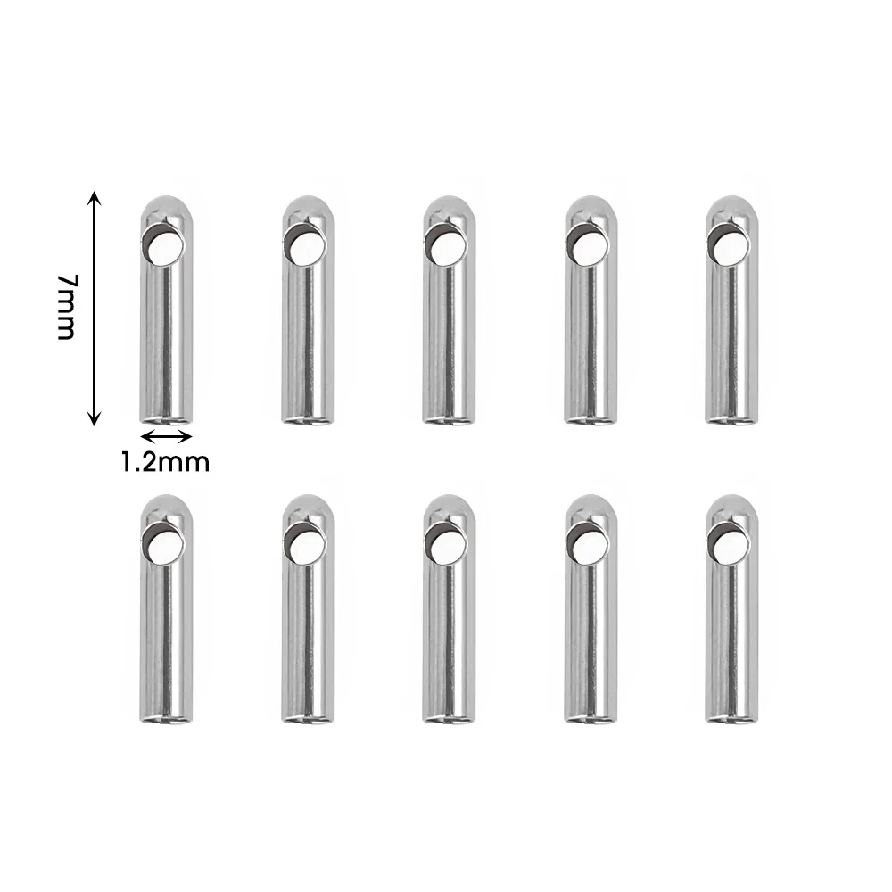 Afbeelding van Zilverkleurige Roestvrije Staal Sluitingen & Eindkappen voor DIY Sieraden – 100 stuks in 1mm, 4mm en 5mm voor Armbanden, Koordjes en Creatieve Projecten