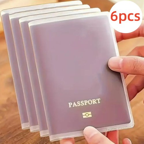 Afbeelding van 6 stks Reizen Waterdichte Vuil Paspoorthouder Cover Portemonnee Transparant PVC ID-kaarthouders Zakelijke Creditcardhouder Case Pouch