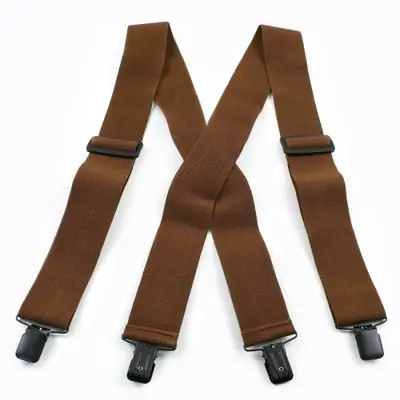 Image de Bretelles Homme Élastiques - Soutien Pantalon Type X avec 4 Clips